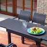 Uitschuifbare tuin tafel 106-212x75cm modern van aluminium Nori Verkoop