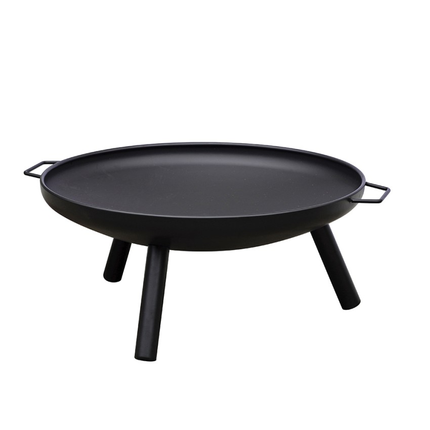 Moderne tuinvuurkorf Ø 60x27cm van zwart ijzer Rieke Aanbieding Moderne tuinvuurkorf Ø 60x27cm van zwart ijzer Rieke Aanbieding