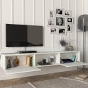 Modern design hangend TV-meubel 180cm 2 deuren 1 open vak Hilary Keuze