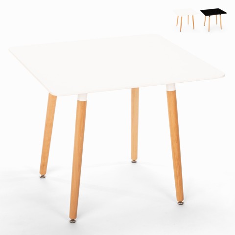 Scandinavisch design vierkante tafel keuken eetkamer hout 80x80cm Wooden Aanbieding