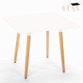 Scandinavisch design vierkante tafel keuken eetkamer hout 80x80cm Wooden Aanbieding