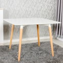 Scandinavisch design vierkante tafel keuken eetkamer hout 80x80cm Wooden Aanbod