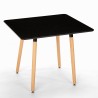 Scandinavisch design vierkante tafel 80x80cm Wooden Voorraad