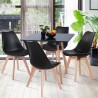 Scandinavisch design vierkante tafel 80x80cm Wooden Kortingen