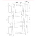 Modern design wandboekenkast 90x22x150cm wit met 5 planken Almira Kortingen