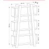 Modern design wandboekenkast 90x22x150cm wit met 5 planken Almira Kortingen