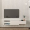 Wit hangend TV-meubel woonkamerkast met 2 deuren 160x30x33cm Dione Aanbod