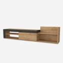 Modern hangend design tv-meubel met 1 deur en plank 180x32x42cm Trella Catalogus