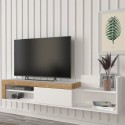 Modern hangend design tv-meubel met 1 deur en plank 180x32x42cm Trella Aanbod