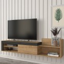 Modern hangend design tv-meubel met 1 deur en plank 180x32x42cm Trella Korting