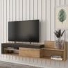 Modern hangend design tv-meubel met 1 deur en plank 180x32x42cm Trella Korting