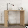 Modern houten bureau met 3 planken 90x40x74cm Netenya Korting