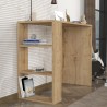 Modern houten bureau met 3 planken 90x40x74cm Netenya Kortingen