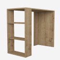Modern houten bureau met 3 planken 90x40x74cm Netenya Aanbod