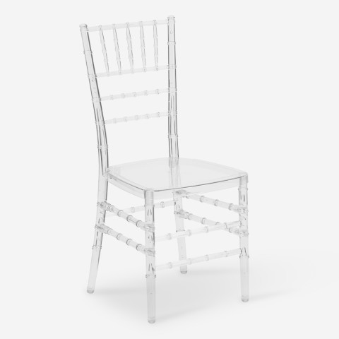 Set van 20 transparante stoelen voor horeca en evenementen Chiavarina Crystal Aanbieding