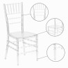Set van 20 transparante stoelen voor horeca en evenementen Chiavarina Crystal Keuze