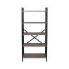 Industriële boekenkast 5 planken hout metaal 62x30x131cm Decker Aanbod
