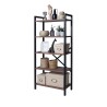 Industriële boekenkast 5 planken hout metaal 62x30x131cm Decker Korting