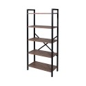 Industriële boekenkast 5 planken hout metaal 62x30x131cm Decker Verkoop
