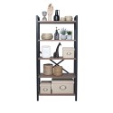 Industriële boekenkast 5 planken hout metaal 62x30x131cm Decker Kortingen