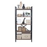 Industriële boekenkast 5 planken hout metaal 62x30x131cm Decker Kortingen