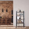 Industriële boekenkast 5 planken hout metaal 62x30x131cm Decker Catalogus