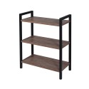 Industriële lage boekenkast 3 planken 62x30x75cm hout metaal Edye Verkoop