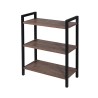 Industriële lage boekenkast 3 planken 62x30x75cm hout metaal Edye Verkoop