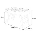 Professionele opvouwbare tafelvoetbaltafel 60x122x82cm Arizona Model