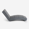Chaise longue loungestoel in modern gestoffeerd kunstleer Dijon 