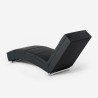 Chaise longue loungestoel in modern gestoffeerd kunstleer Dijon Keuze