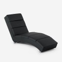 Chaise longue loungestoel in modern gestoffeerd kunstleer Dijon Voorraad