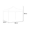 Opvouwbare gazebo 3x2 voor buitenmarkt, tuin, camping, strand Haven Model