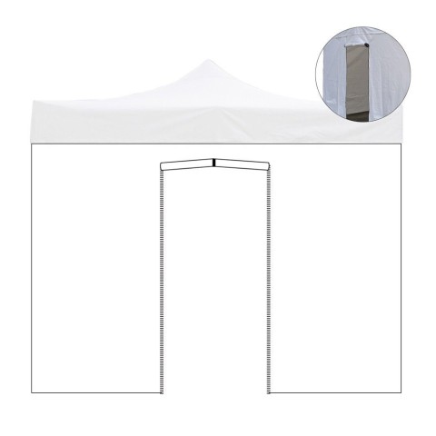 Zijwand met oproldeur inklapbare tuinprieel 3x4,5 Aanbieding