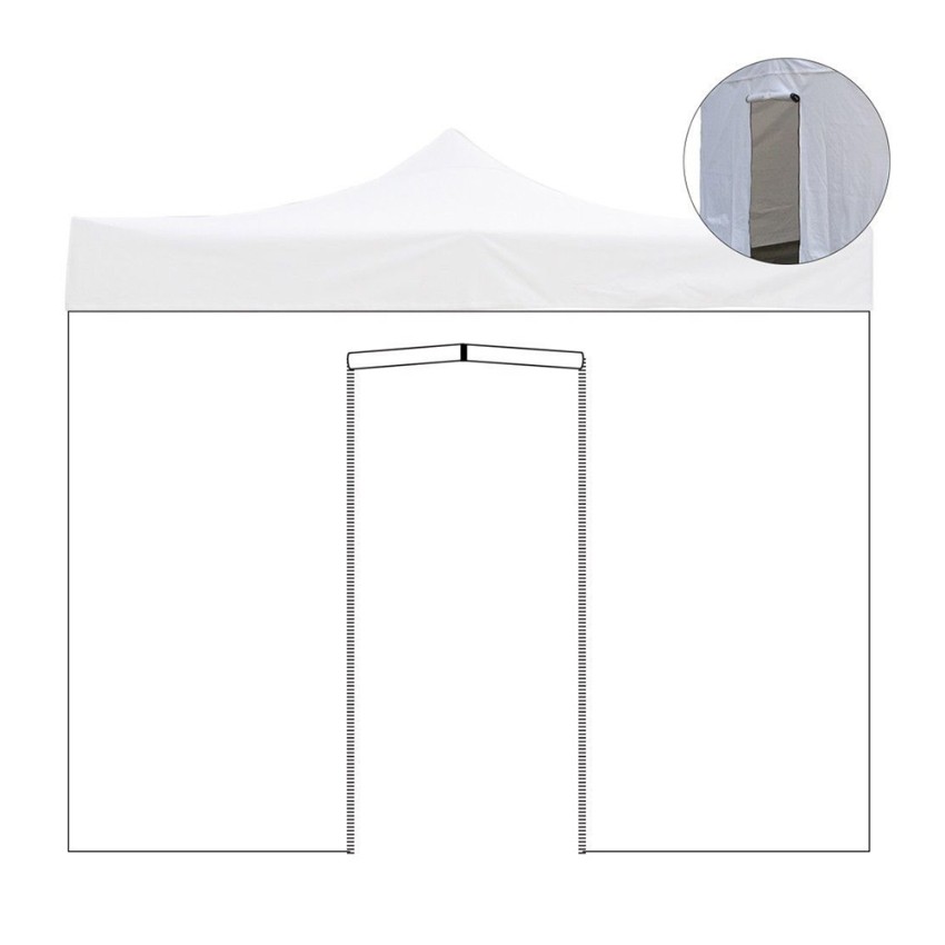 Zijwand met oproldeur inklapbare tuinprieel 3x4,5 Aanbieding Zijwand met oproldeur inklapbare tuinprieel 3x4,5 Aanbieding