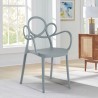 Elegante moderne design stoel in polypropyleen met armleuningen Derby Model