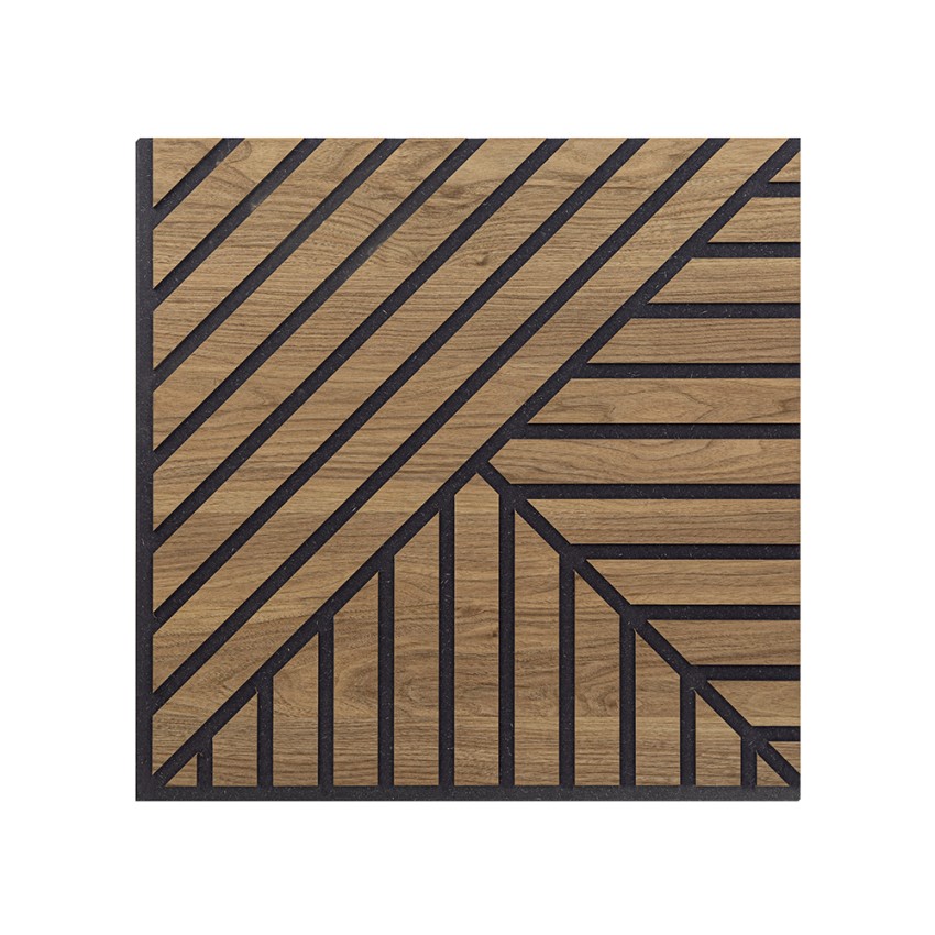 10 x decoratief geluidsabsorberend paneel walnoothout 58x58cm Deco AN Aanbieding
