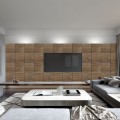 20 x decoratief paneel 58x58cm geluidsabsorberend walnoothout Deco MXN Aanbieding