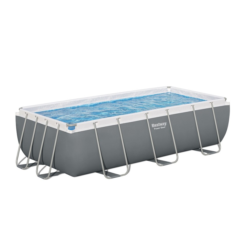 Bovengronds rechthoekig zwembad Bestway 56441 Power Steel 404x201x100cm Aanbieding