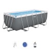 Bovengronds rechthoekig zwembad Bestway 56457 Power Steel 412x201x122 cm 