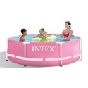 Zwembad bovengronds rond 244x76cm roze Intex Pink Metal Frame 28292 Aanbod
