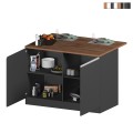 Moderne keuken eiland met 2 deuren houten tafel 125x90x90cm Deer Aanbieding