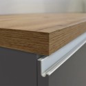Moderne keuken eiland met 2 deuren houten tafel 125x90x90cm Deer 
