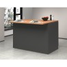 Moderne keuken eiland met 2 deuren houten tafel 125x90x90cm Deer 