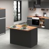 Moderne keuken eiland met 2 deuren houten tafel 125x90x90cm Deer Kortingen