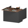 Moderne keuken eiland met 2 deuren houten tafel 125x90x90cm Deer 