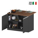 Moderne keuken eiland met 2 deuren houten tafel 125x90x90cm Deer Model