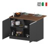 Moderne keuken eiland met 2 deuren houten tafel 125x90x90cm Deer Model