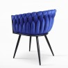 Design fluwelen fauteuil stoel met armleuningen keuken woonkamer Chantilly 