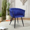 Design fluwelen fauteuil stoel met armleuningen keuken woonkamer Chantilly Model